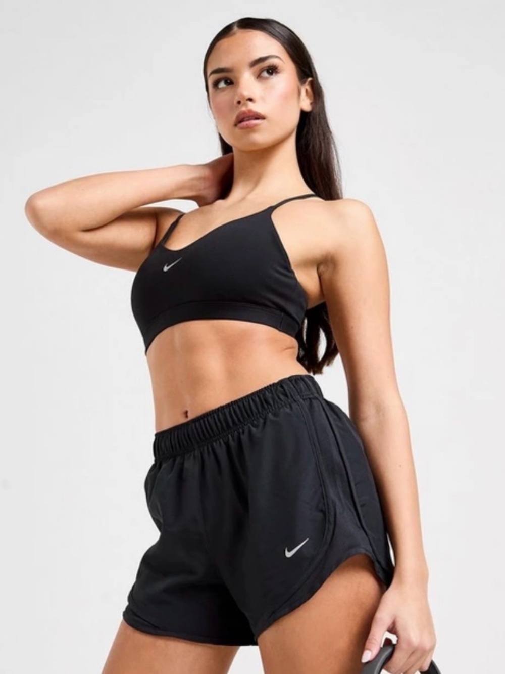 Nike Women's Black Tempo Dri-Fit Running Shorts- Size L